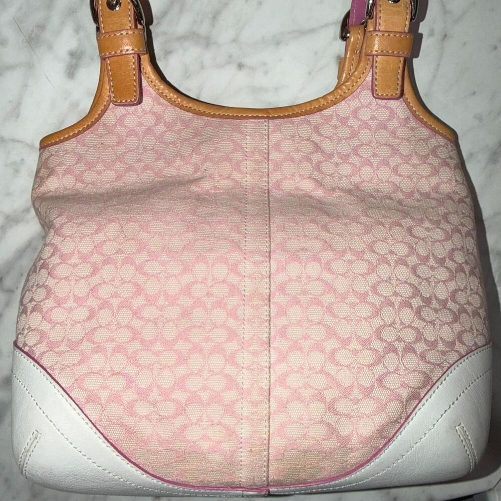 Vintage Coach Signature Pink Hobo Bag (style number 7025) rare - Picture 5 of 8